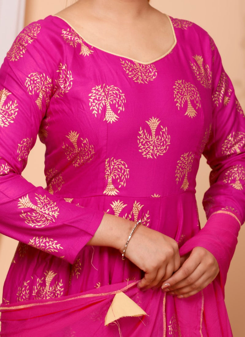 Pink Muslin Long Kurti-2