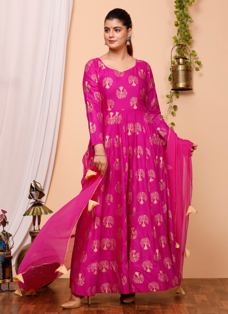 Pink Muslin Long Kurti