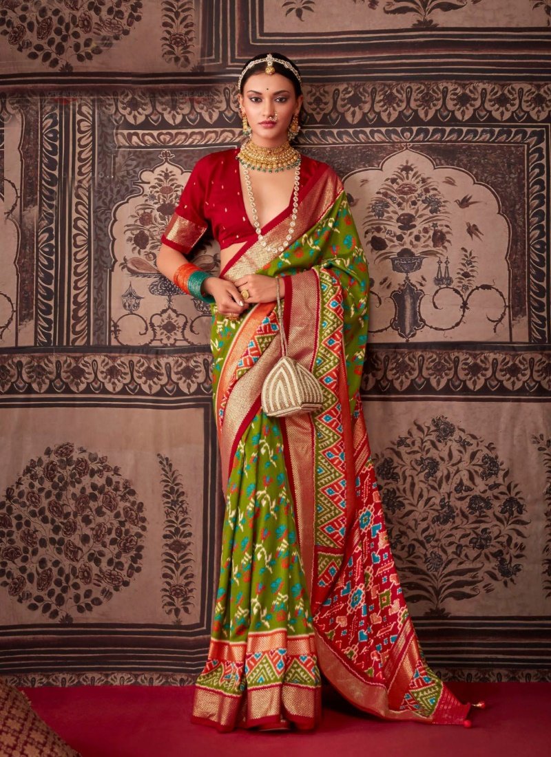 Pista Green Tusser Silk Saree