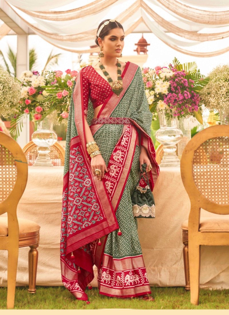 Green Silk Patola Saree