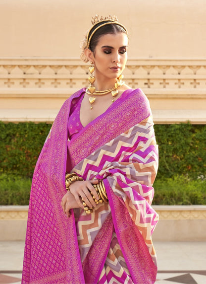 Pink Pure Silk Saree