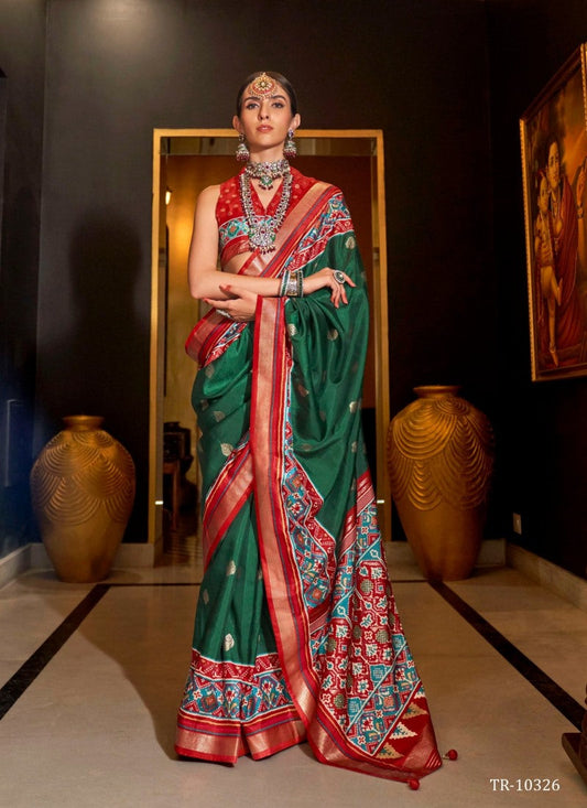 Green Silk Patola Saree