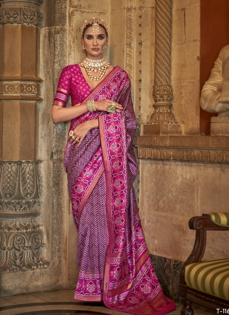 Purple Banarasi Silk Saree