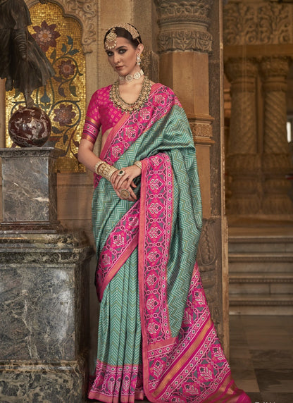 Green Banarasi Silk Saree