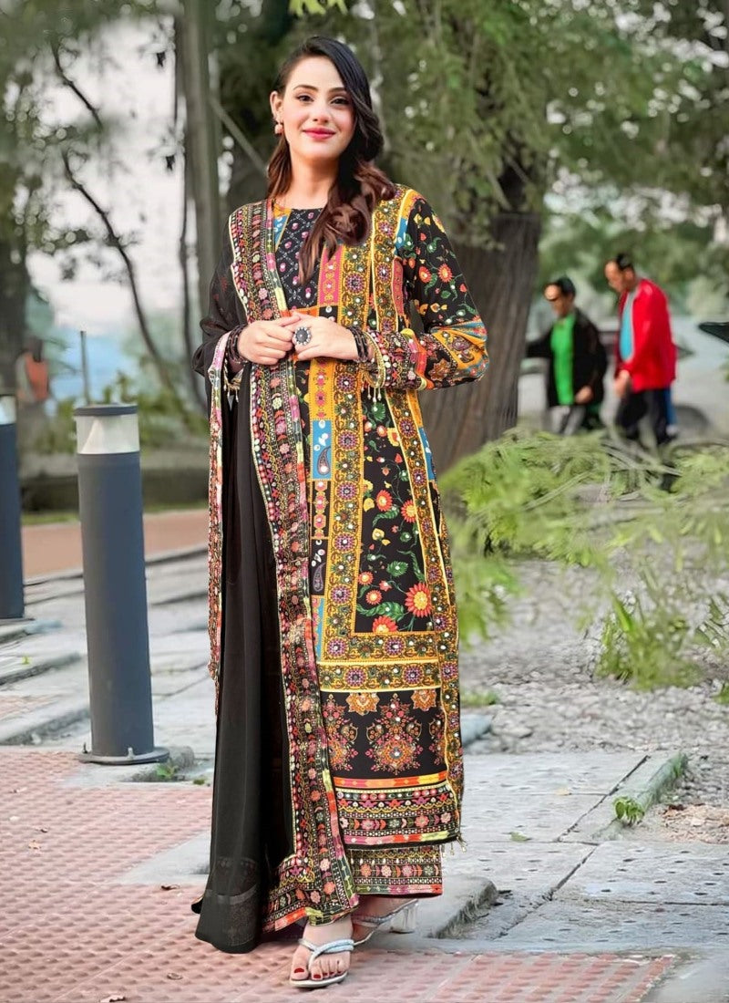 Black Palazzo Salwar Suit