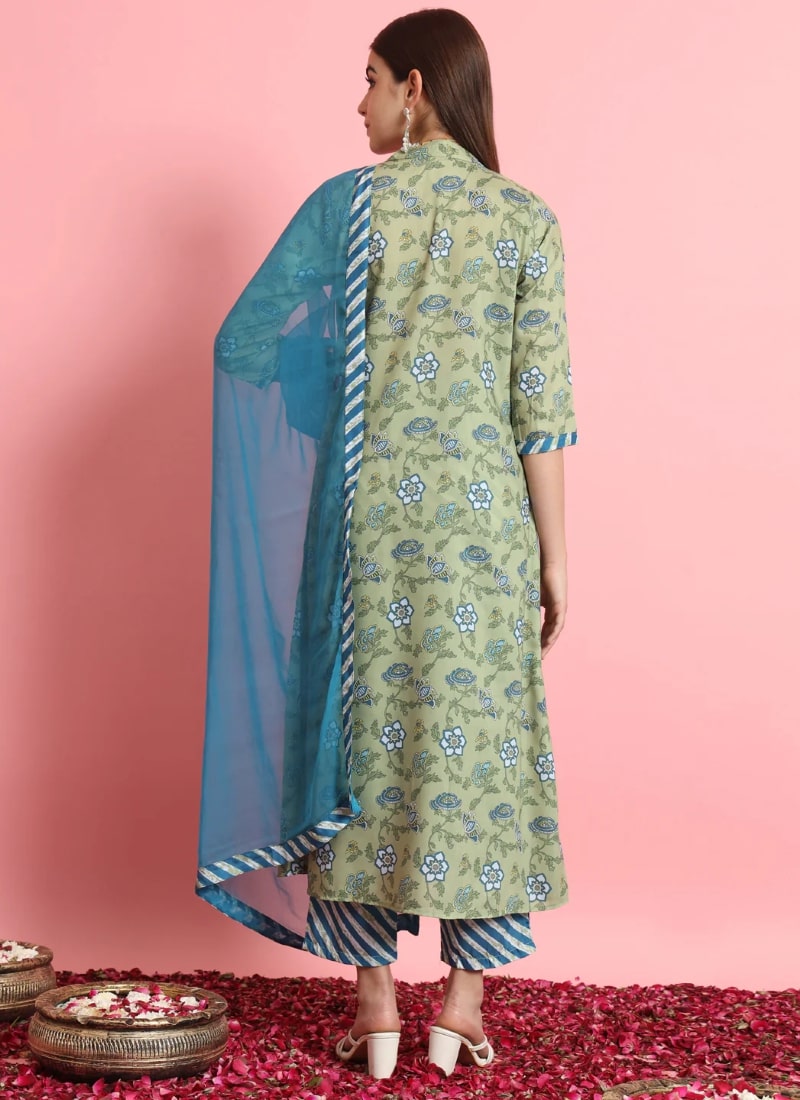 Pista Green Designer Function Wear Readymade Salwar Suit