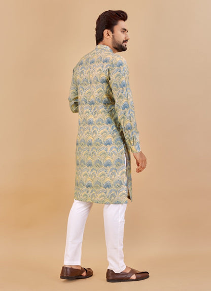 Multi Cotton Men's Kurta Pyjama