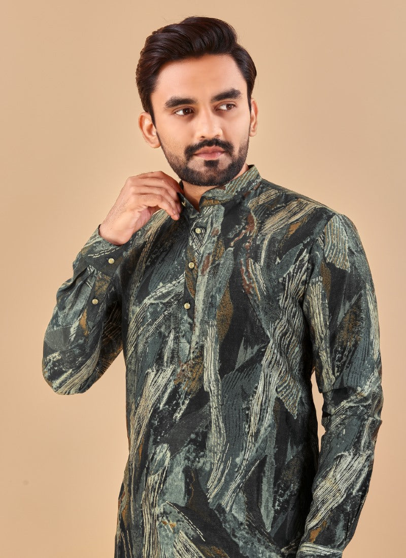 Multi Cotton Men's Kurta Pyjama