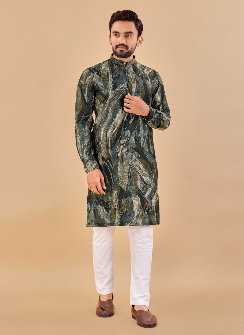 Multi Cotton Men's Kurta Pyjama