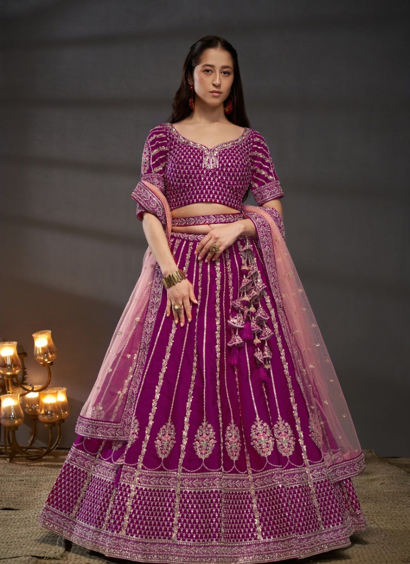 Wine Bridesmaid Wedding Lehenga Choli