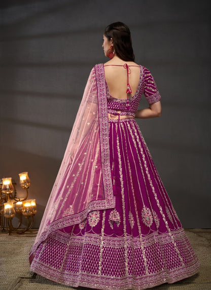 Wine Bridesmaid Wedding Lehenga Choli