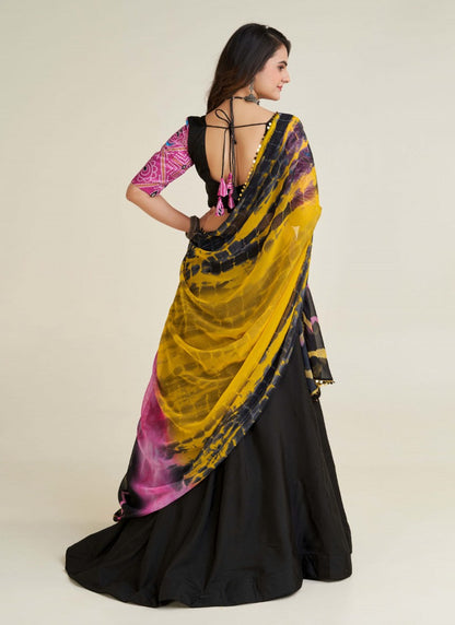 Black Navratri Lehenga Choli with Embroidery Work