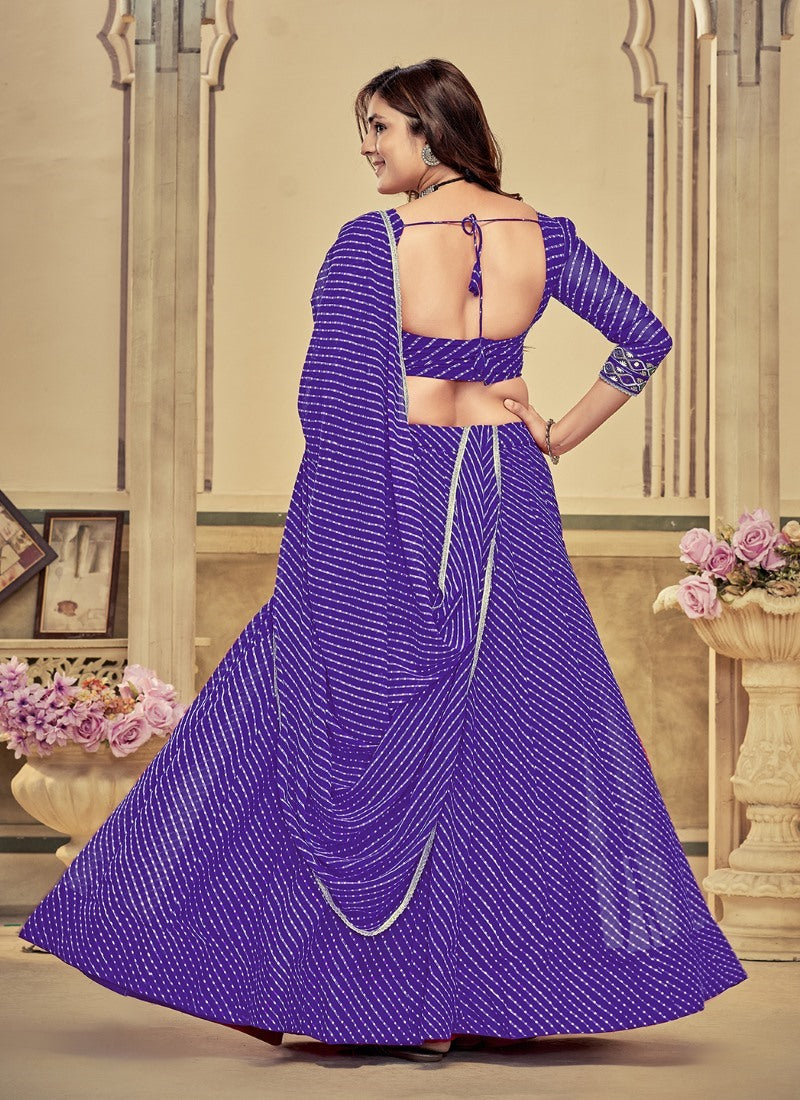 Blue Navratri Lehenga Choli with Embroidery Work