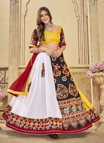 Multi Navratri Lehenga Choli with Embroidery Work