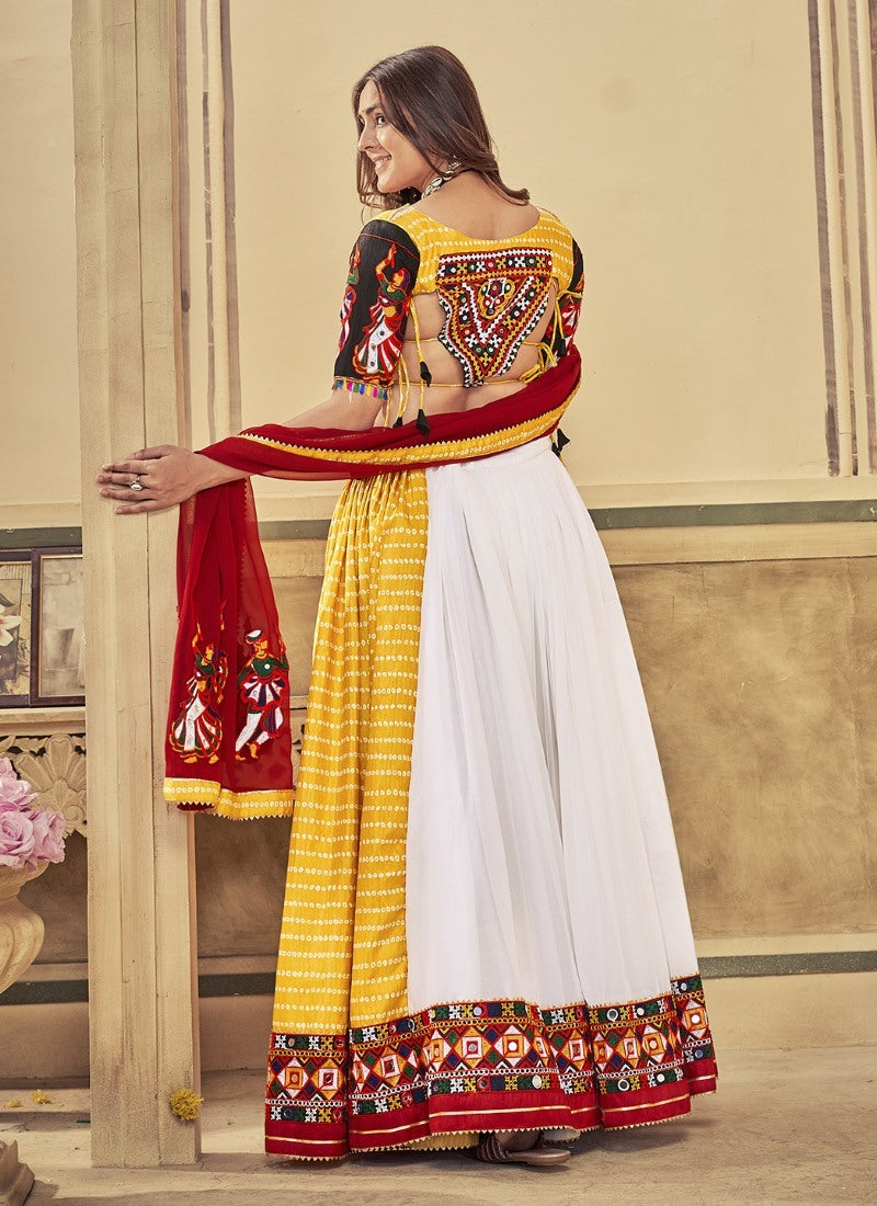 Multi Navratri Lehenga Choli with Embroidery Work