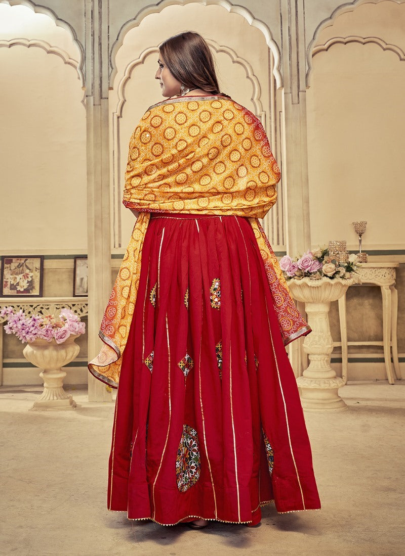 Maroon Navratri Lehenga Choli with Embroidery Work