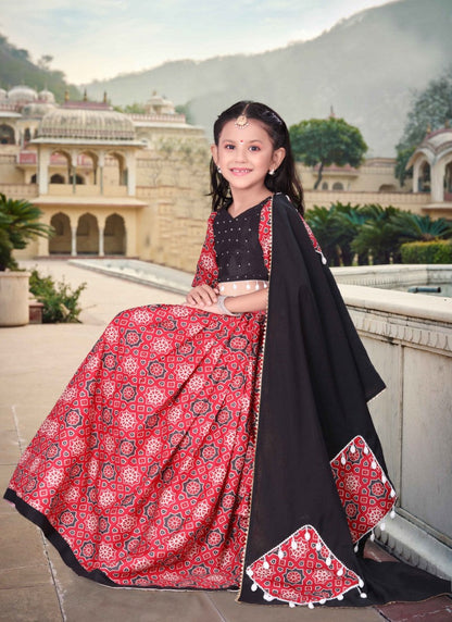 Red Kid's Navratri Lehenga Choli