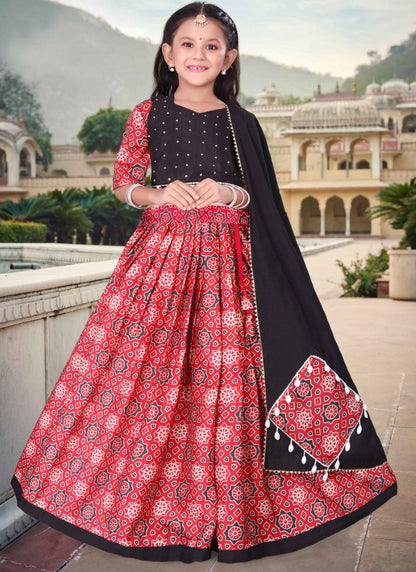 Red Kid's Navratri Lehenga Choli