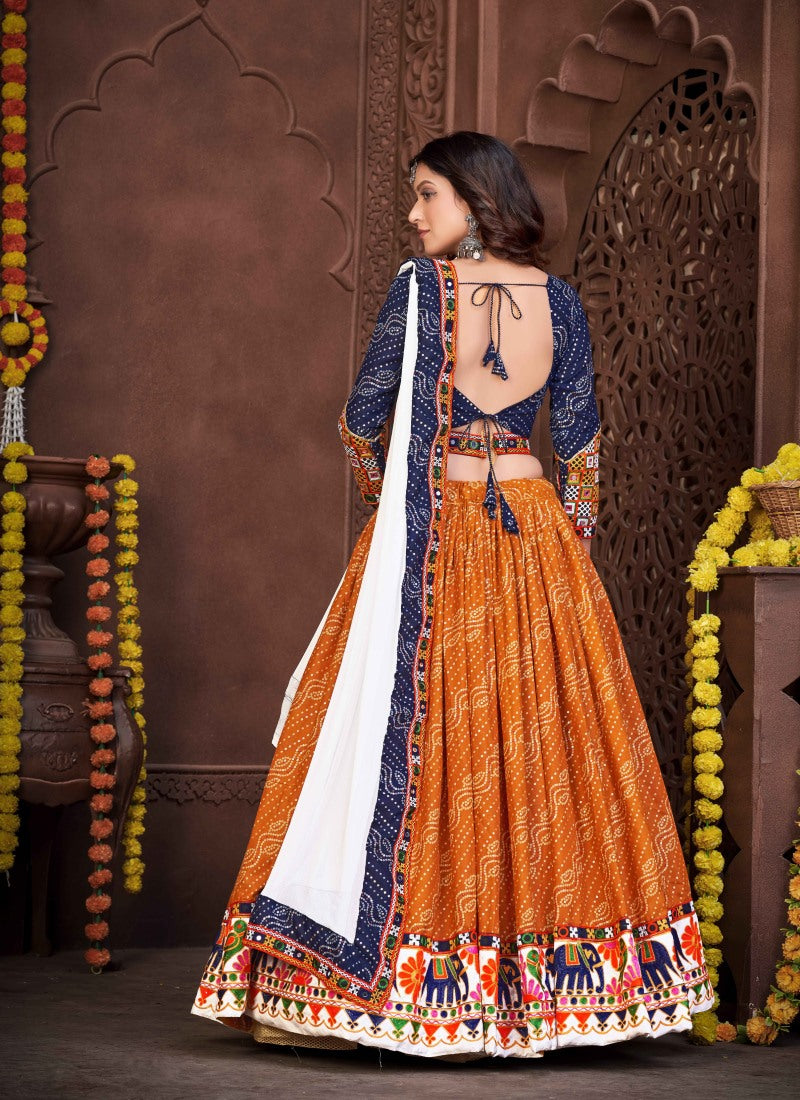 Yellow Navratri Lehenga Choli With Embroidery and Sequins Work