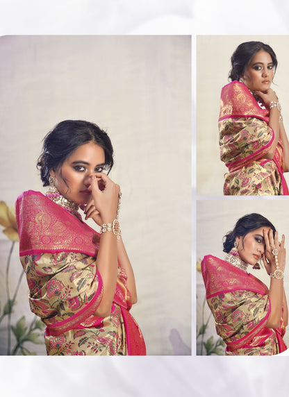 Pink Dharmavaram Silk Saree-2