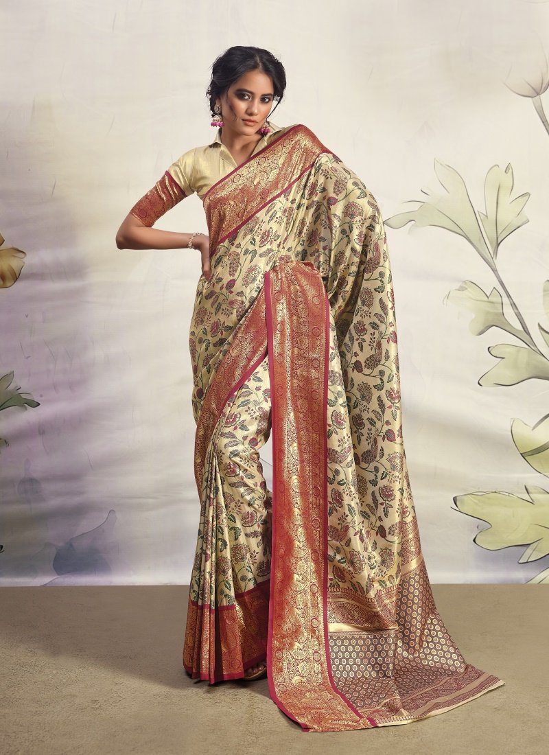 Maroon Dharmavaram Silk Saree-2