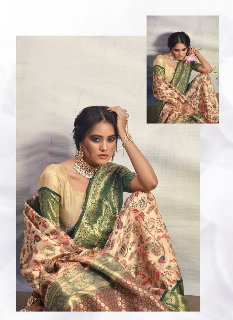 Femiro Fab Woven Dharmavaram Silk Blend, Pure Silk Saree - Price History