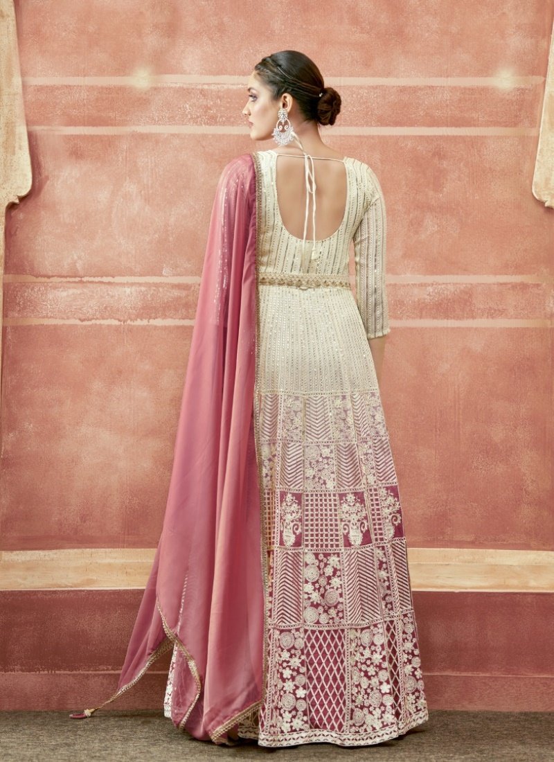 Pink Georgette Anarkali Suit-2