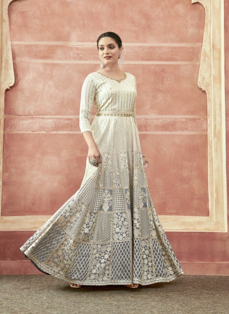 Blue Georgette Anarkali Suit