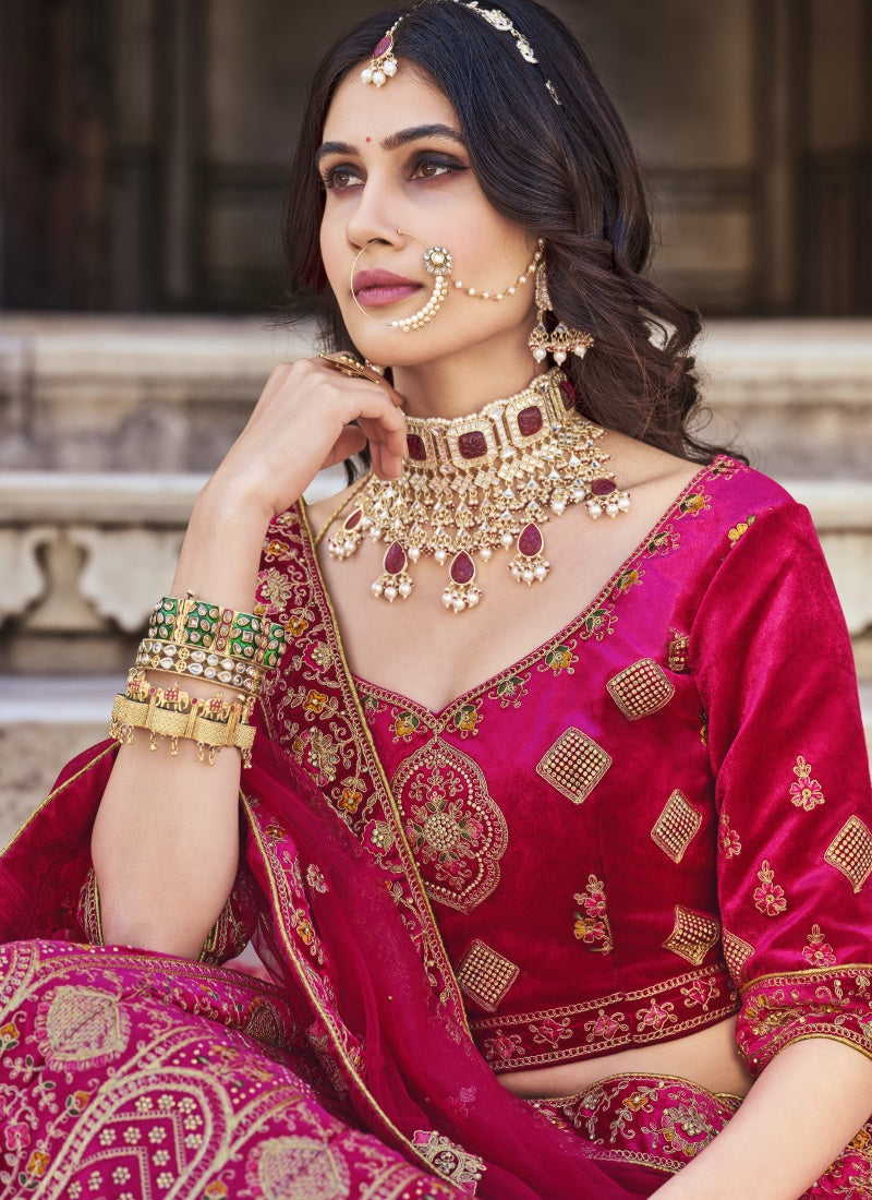 Buy Maroon Bridal Lehenga Embroidery Work Maroon Velvet Lehenga Choli  Indian Pakistani Wedding Bridal Lehenga Ghagra Choli Bride Choli for Women  Online in India - Etsy