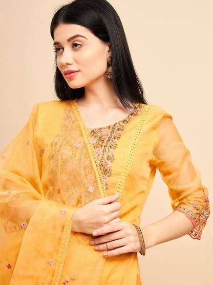 Yellow Oranga Embroidered Salwar Suit-2