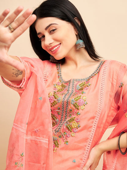 Pink Oranga Embroidered Salwar Suit-2