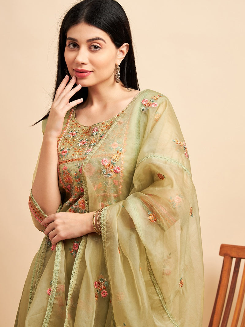 Pista Green Oranga Embroidered Salwar Suit-2