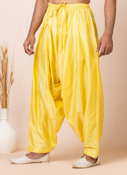 Yellow Men's Pathani Kurta