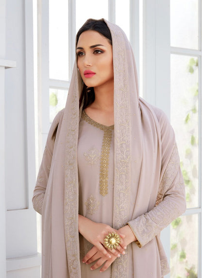 Levender  Sharara Suit With Embroidery Work