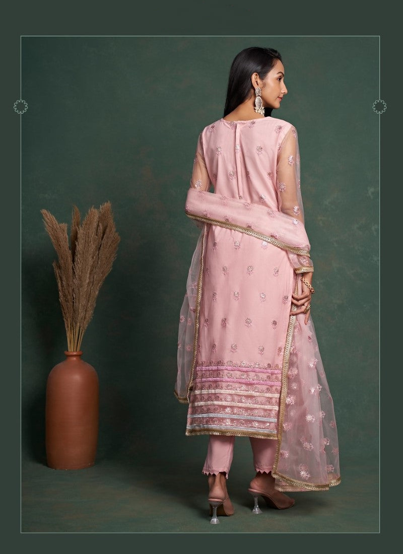 Pink Pant Style Straight Salwar Suit-2