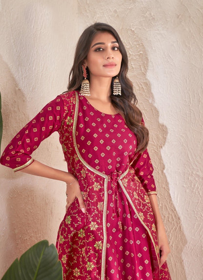 Maroon Cotton Kurti-2