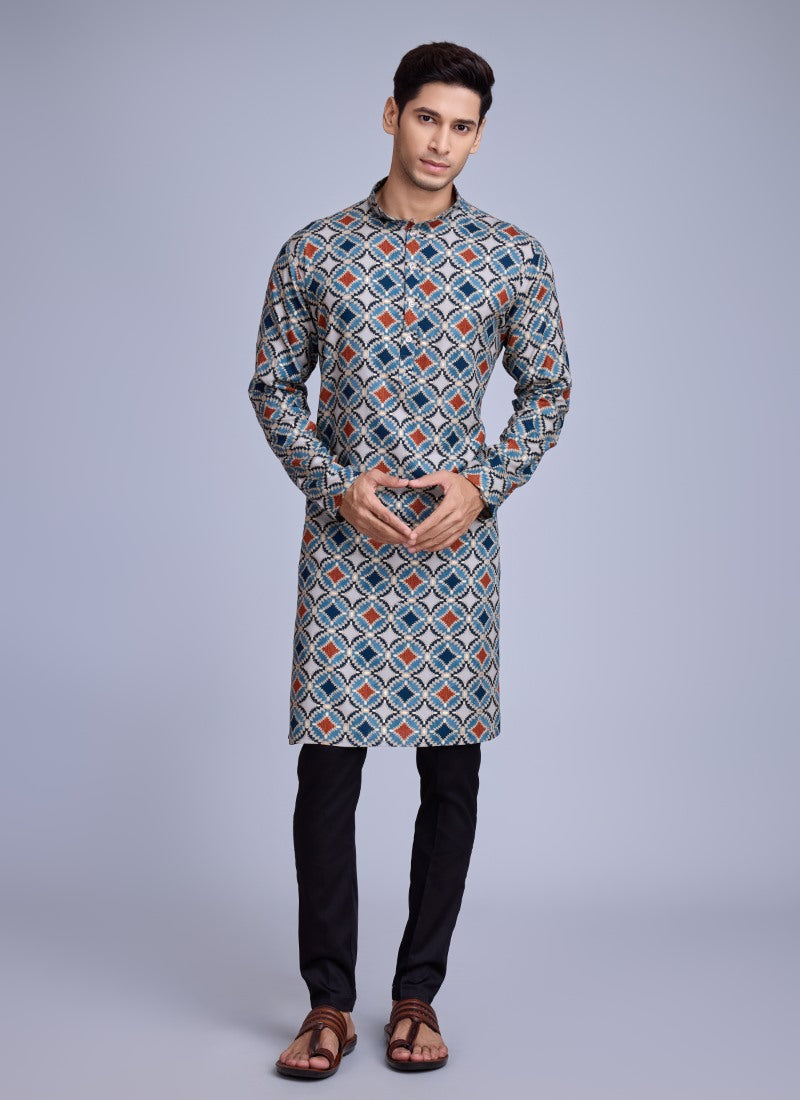 Sky Blue Navratri Kurta Pajama