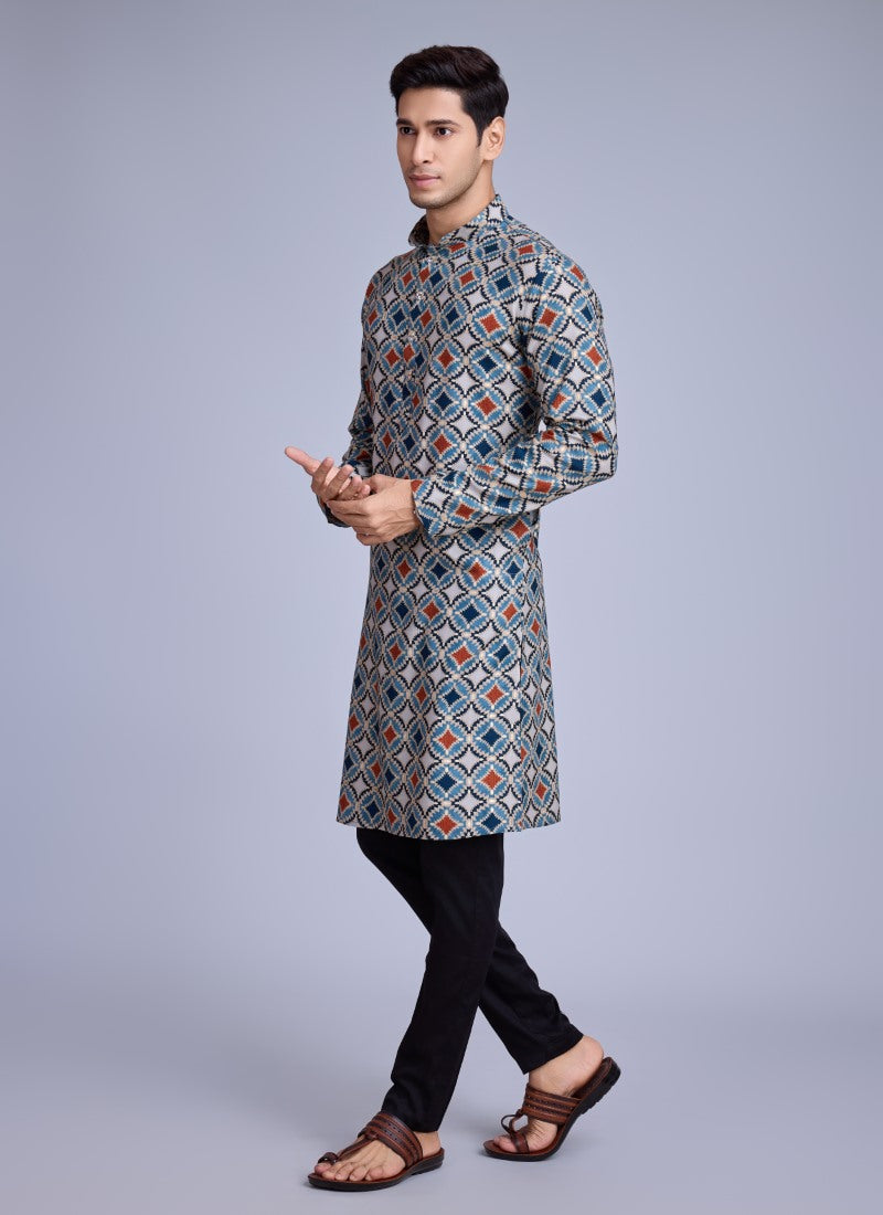 Sky Blue Navratri Kurta Pajama