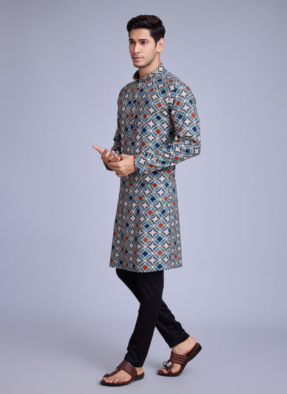 Sky Blue Navratri Kurta Pajama