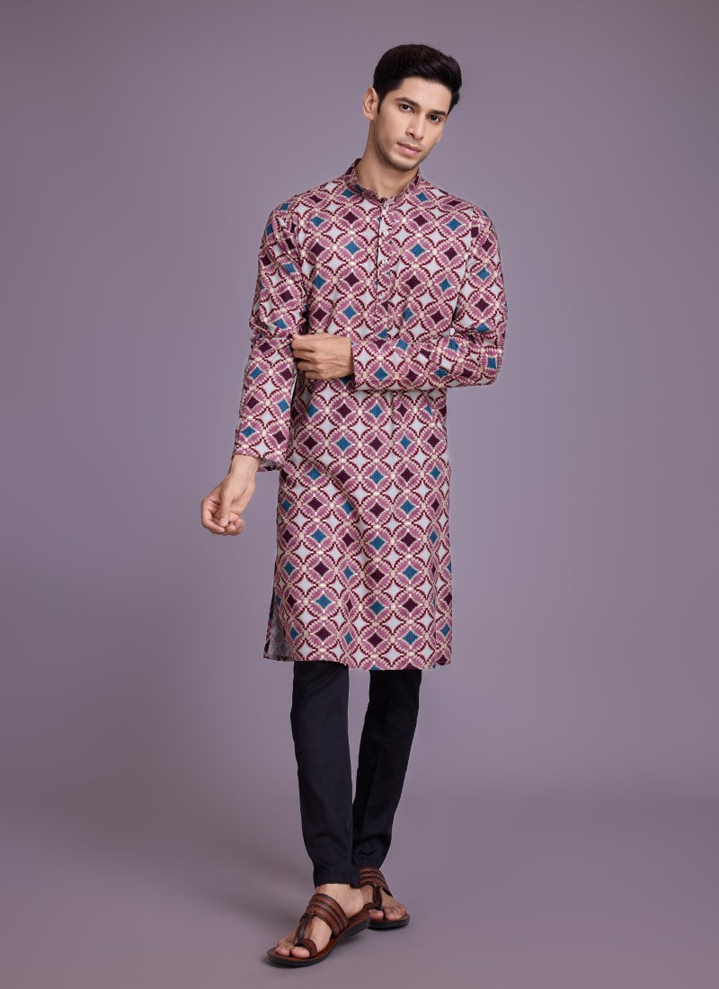 Pink Navratri Kurta Pajama