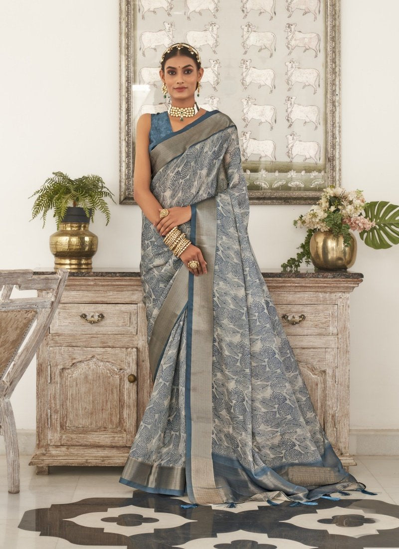 Blue Silk Pattu Saree-2