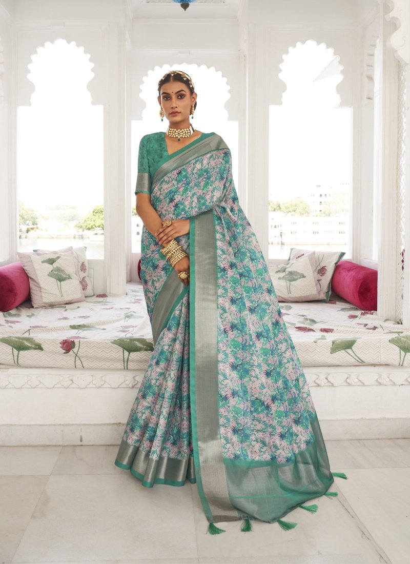 Sea Green Silk Pattu Saree