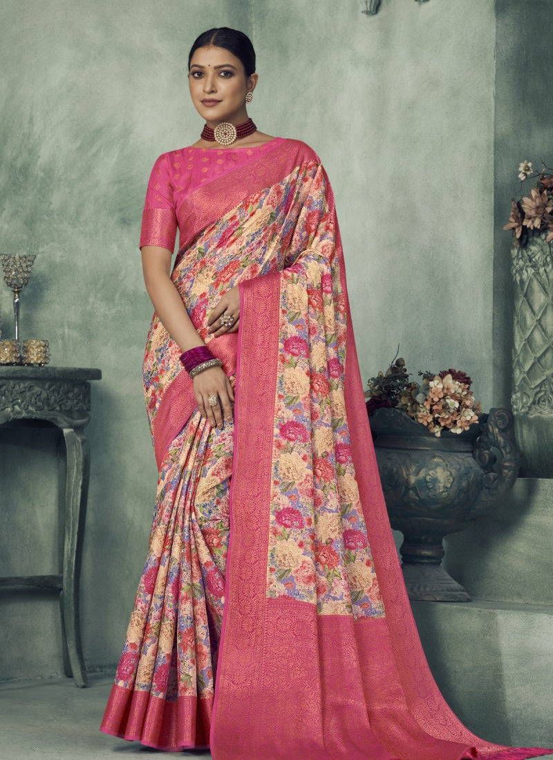 Elegant magenta silk saree for wedding - G3-WSA54649 | G3fashion.com