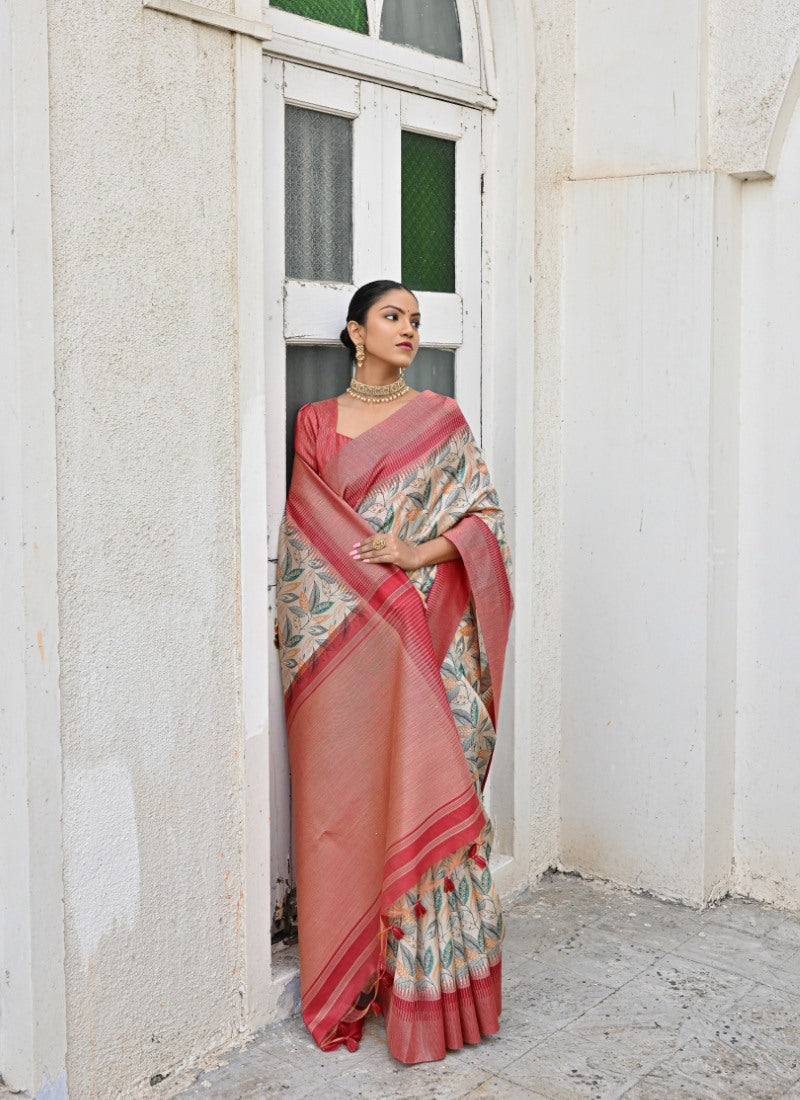 Light Green Banarasi Silk Saree