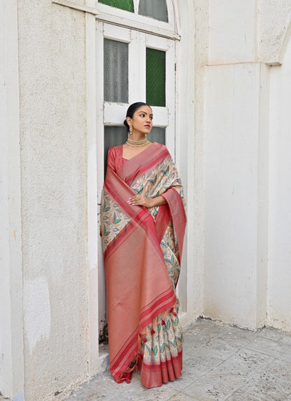 Light Green Banarasi Silk Saree