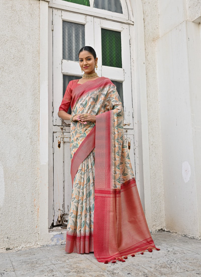 Light Green Banarasi Silk Saree