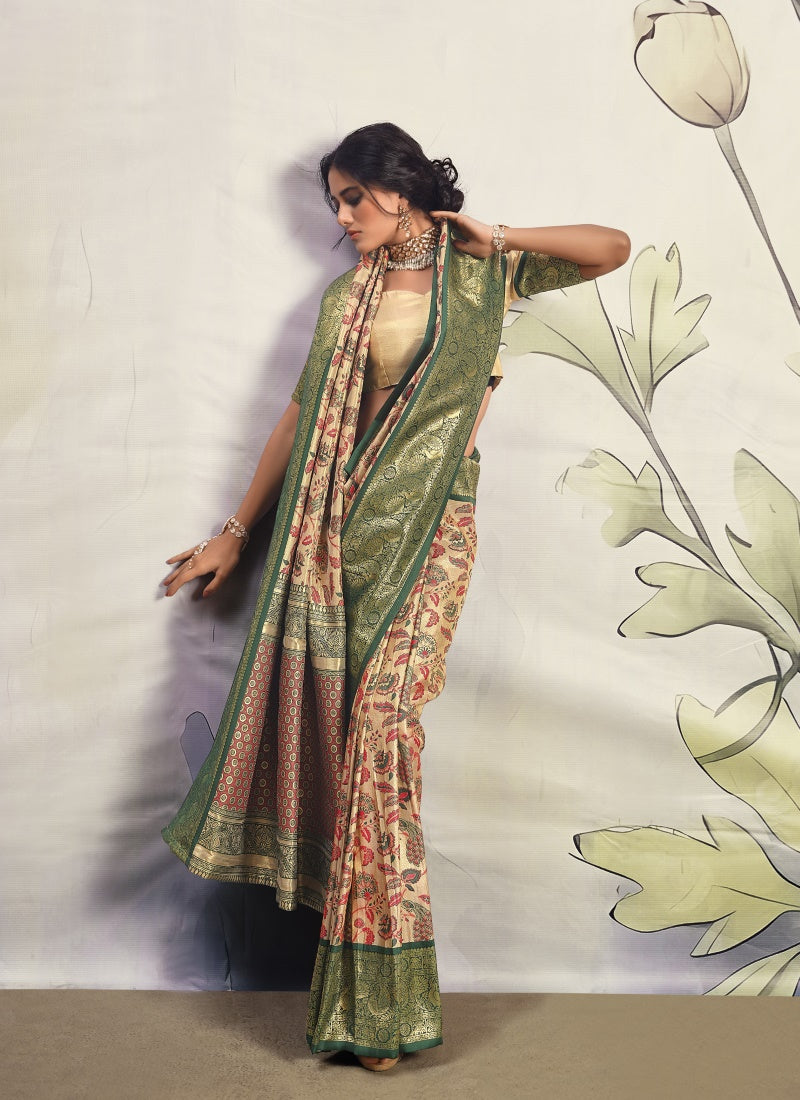 Green Dharmavaram Silk Saree-2