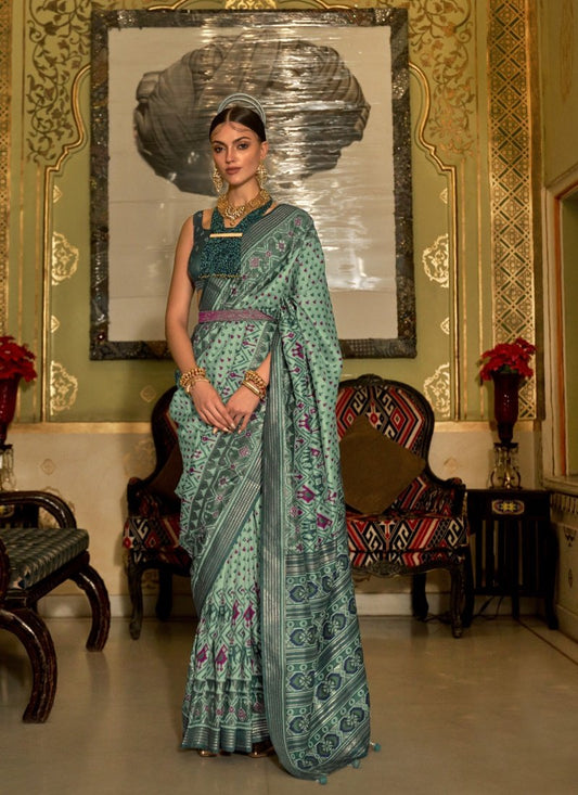 Green Silk Patola Saree