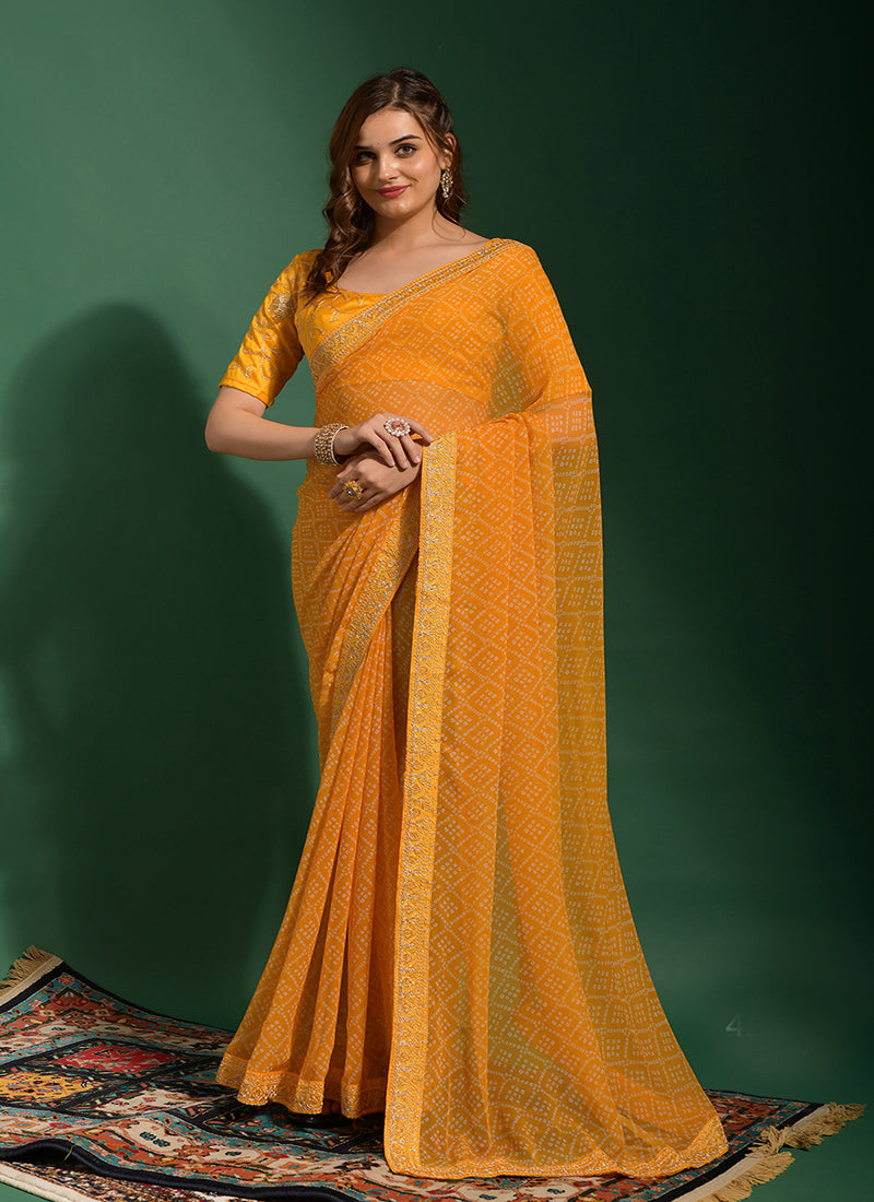 Keshar Bandhani Cotton Patola Designer Exclusive Saree Collection :  Textilecatalog