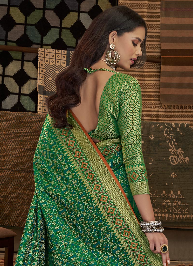 Green Patola Silk Saree